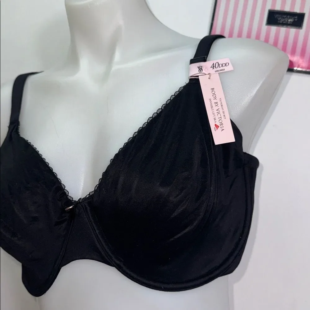 Victoria's Secret Elegant Black Bra and Panty Set Sz 40DDD & XL NWT